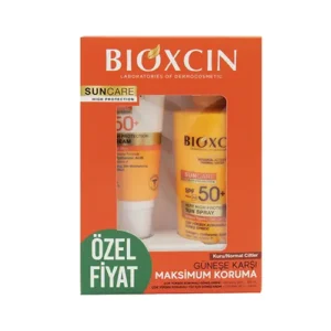 ست كرم و اسپري ضد آفتاب پوست چرب بيوكسين با SPF50+